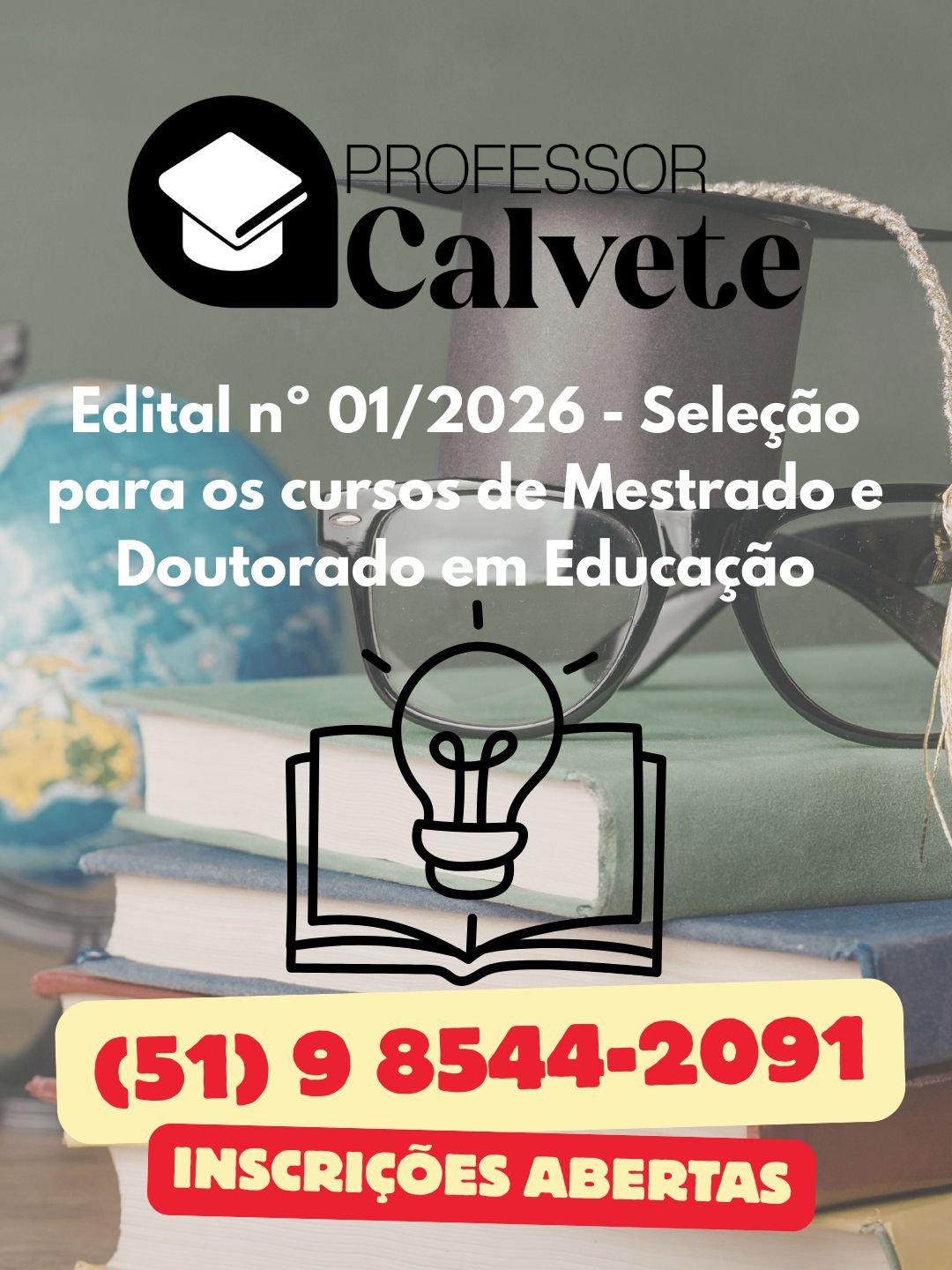 Edital nº 01/2026 - Seleção para os cursos de Mestrado e Doutorado em Educação